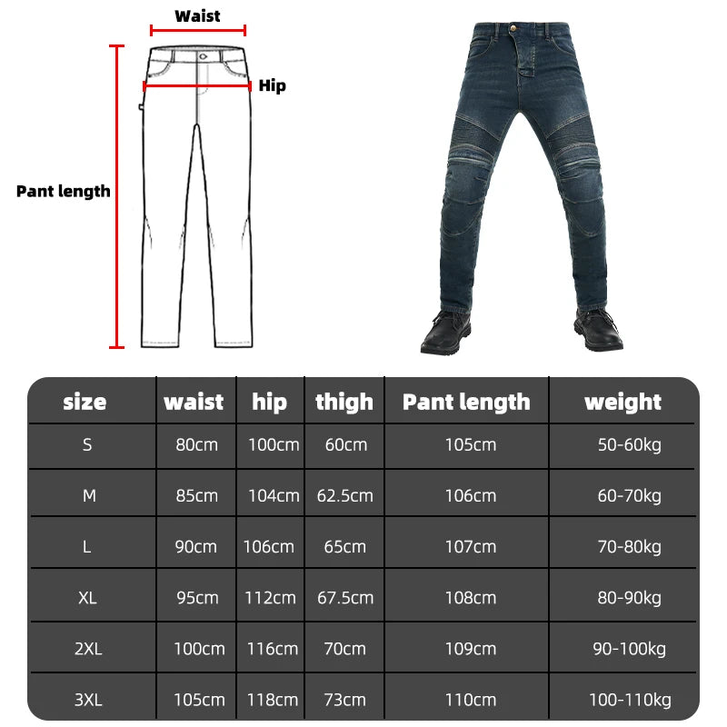 Winter Motorcycle Pants with Protective Gear