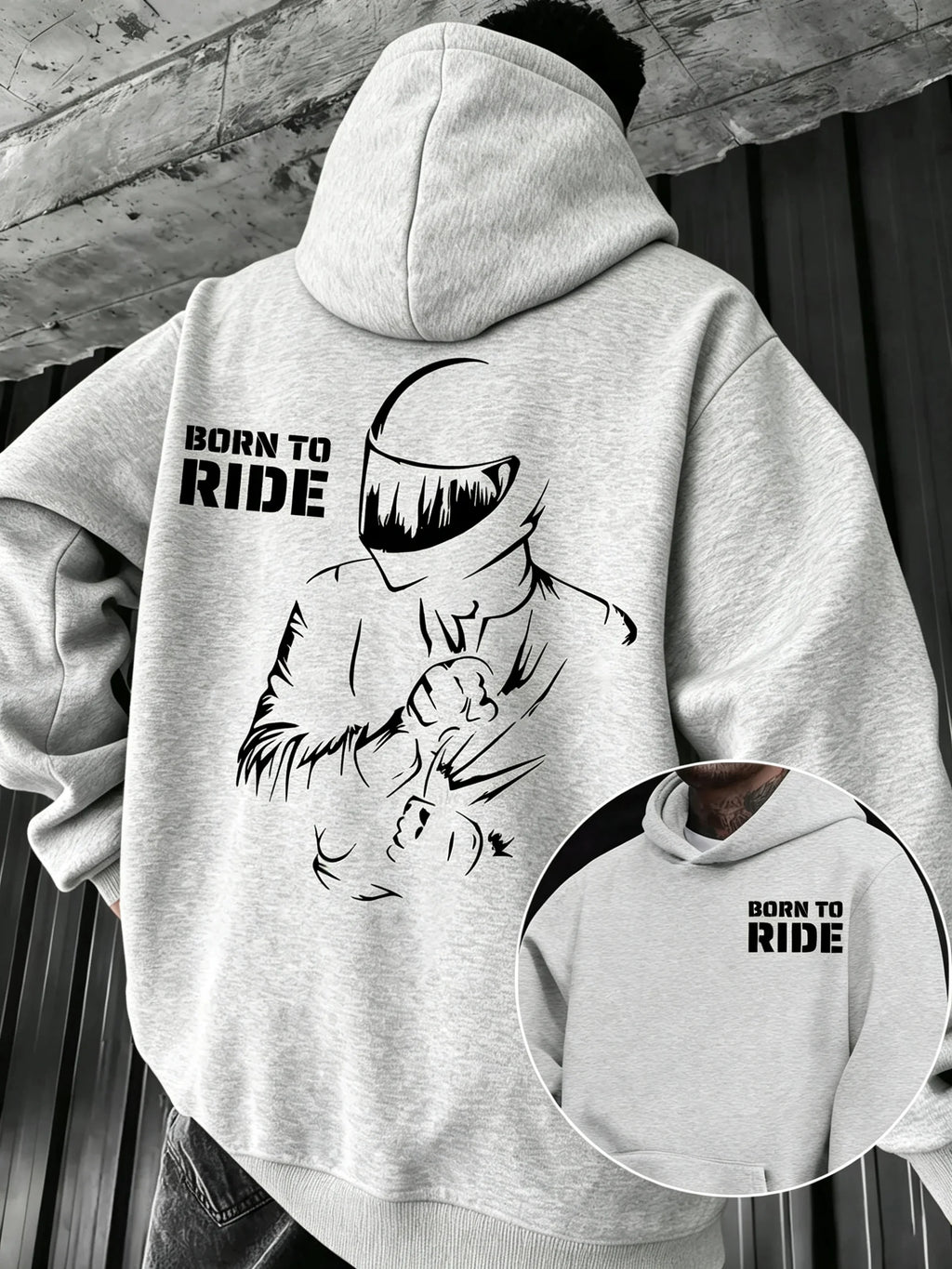 Oversized Hoodie Born To Ride – RichRides