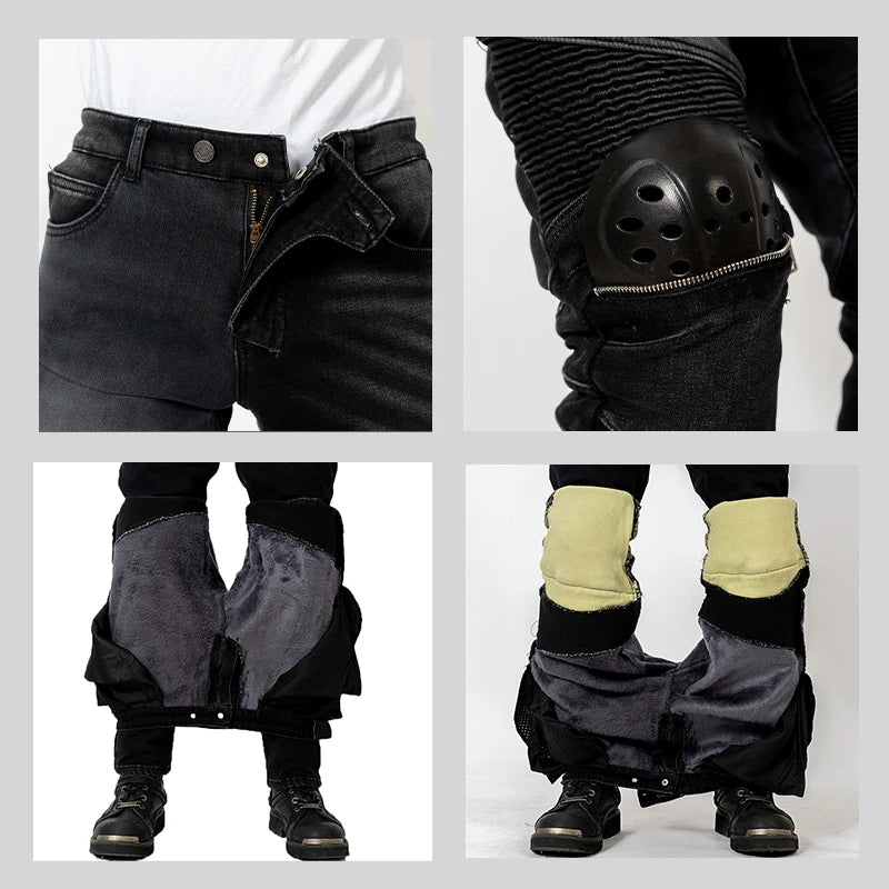 Winter Motorcycle Pants with Protective Gear
