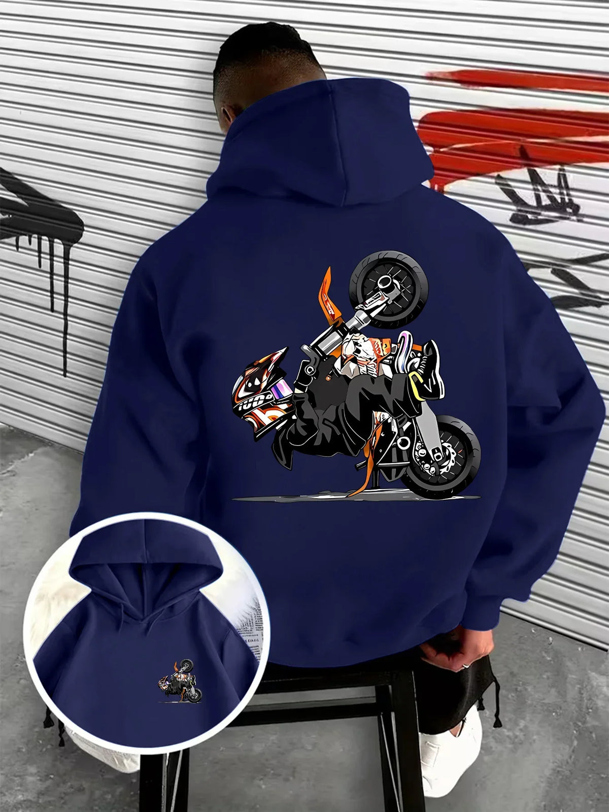 Men's Biker Hoodie