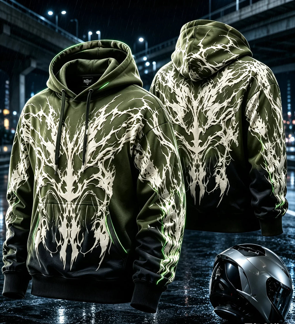 Graphic Biker Hoodie