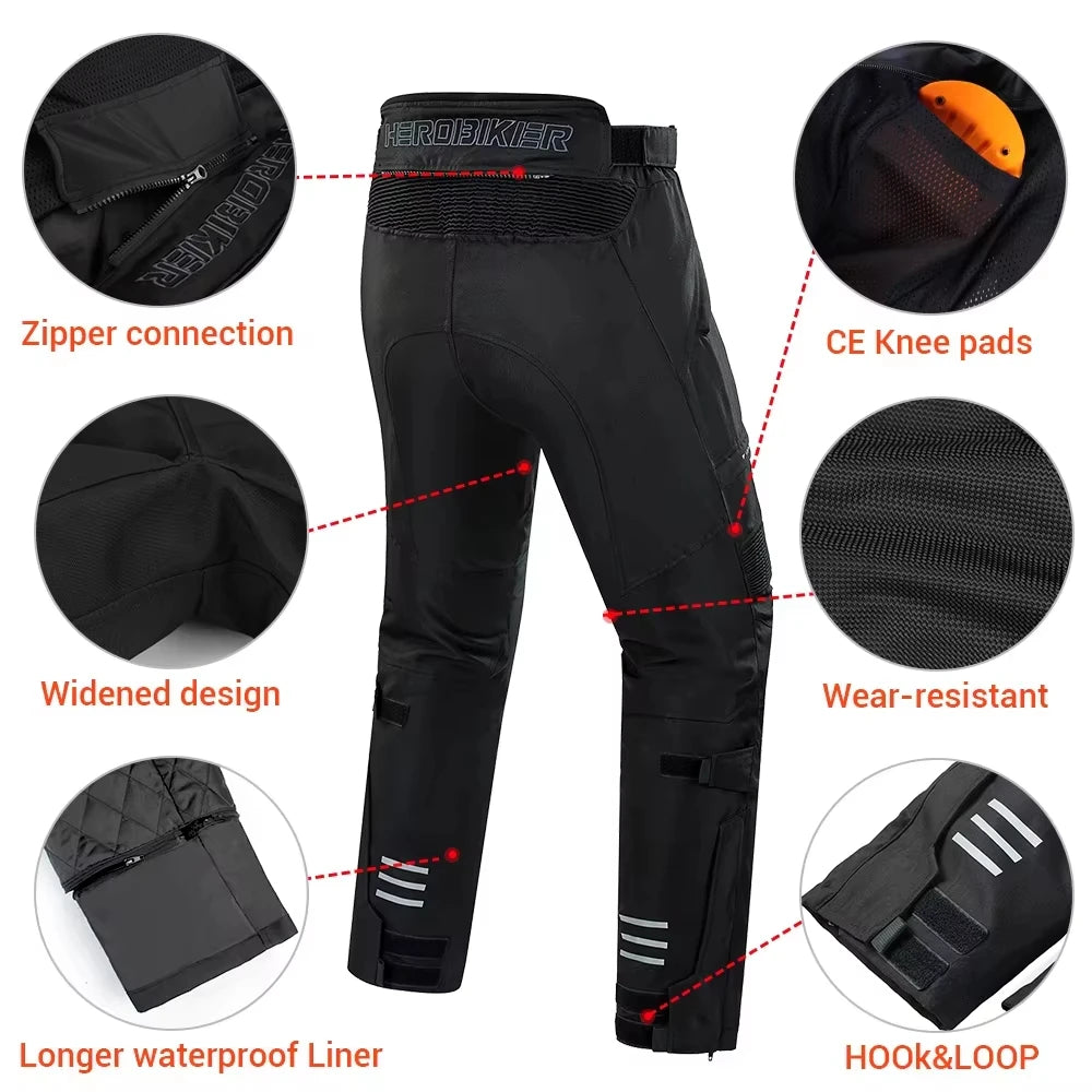 Motorcycle Riding Trousers with Protective Gear