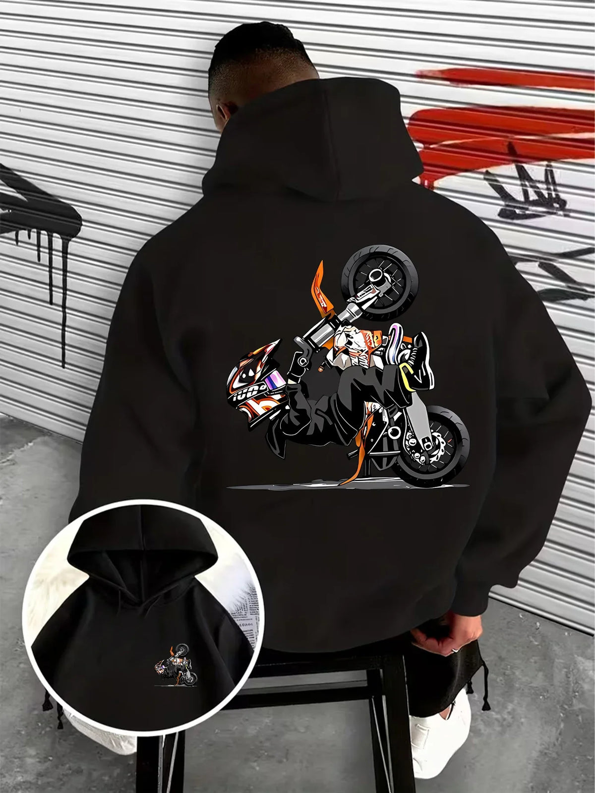 Men's Biker Hoodie