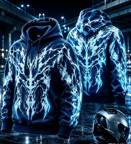 Graphic Biker Hoodie