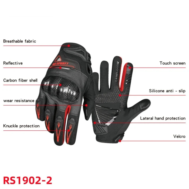 Breathable Mesh Motorcycle Gloves